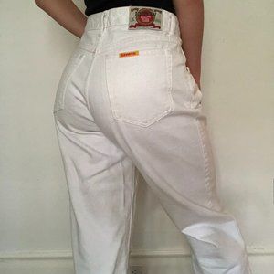 Vintage Edwin 1970s White Jeans